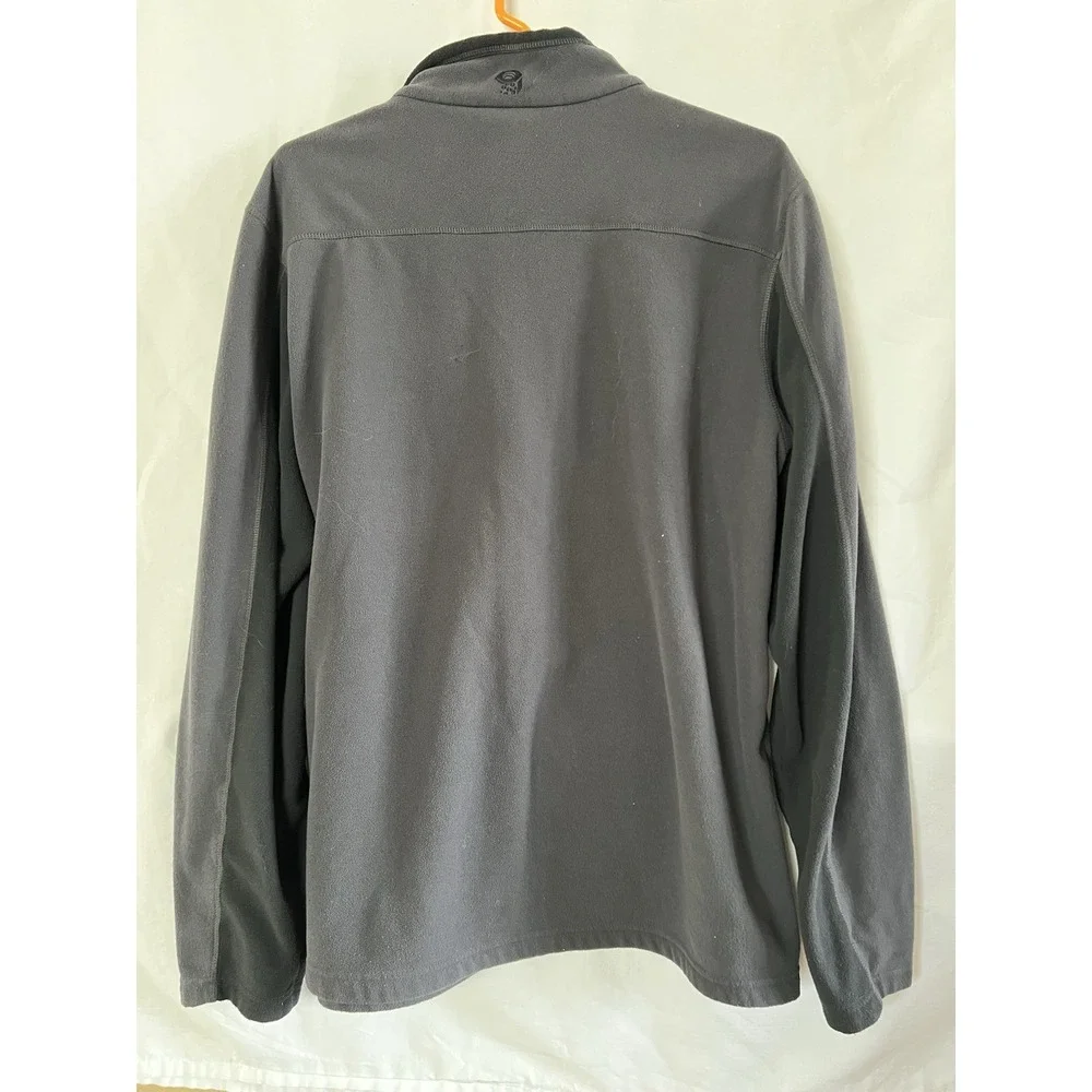 Mountain Hard‎ Wear Pullover Jacket Mens Gray XL 1/2 Zip Fleece Outdoor Hiking